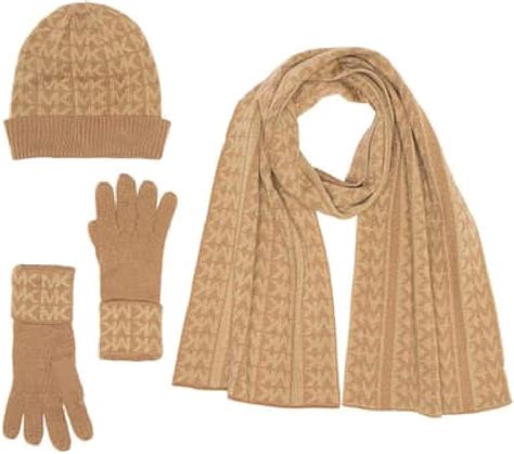 michael kors luxury hat and scarf set|michael kors gloves for women.